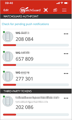Screen shot of AuthPoint app, picture7